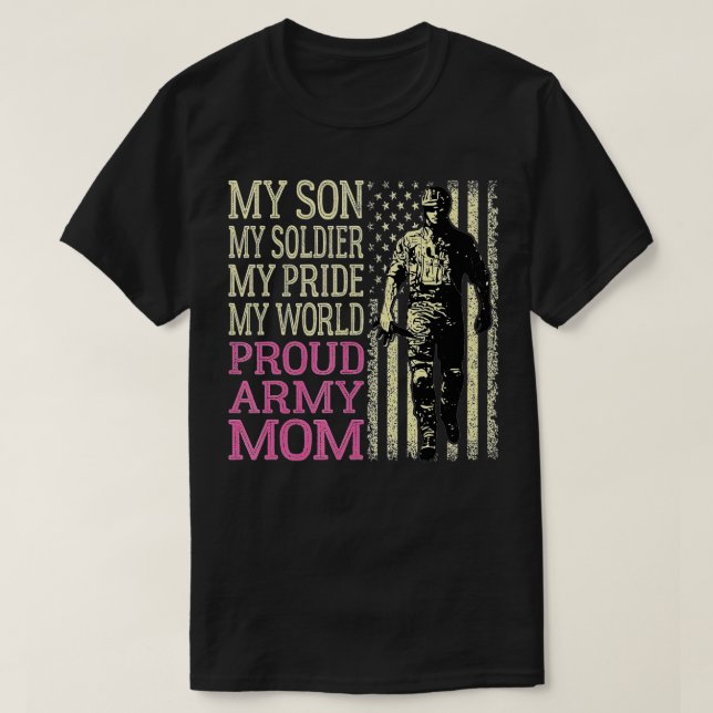 Proud Armys Grandma Military Pride (26) T Shirt (Design framsida)