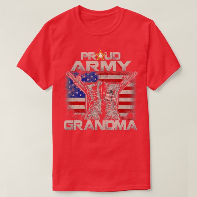 Proud Armys Grandma Military Pride (40) T Shirt (Design framsida)