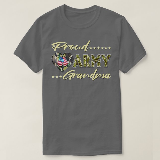 Proud Armys Grandma Military Pride (45) T Shirt (Design framsida)