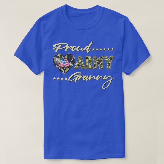 Proud Armys Grandma  Military Pride (49)  T Shirt (Design framsida)