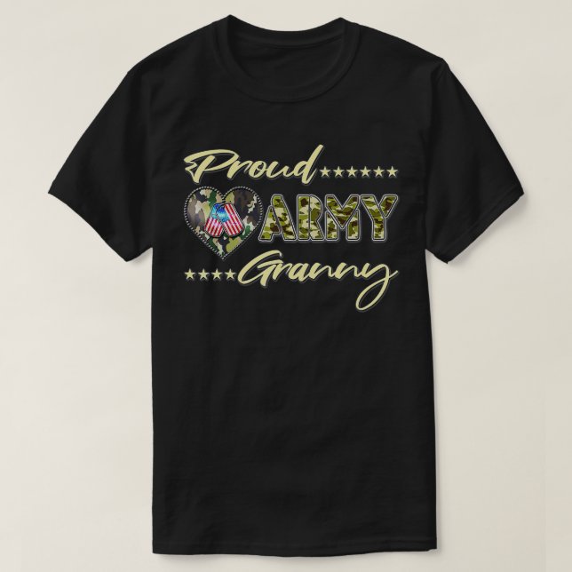 Proud Armys Grandma Military Pride (49) T Shirt (Design framsida)