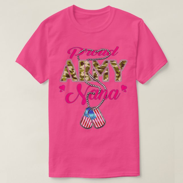 Proud Armys Grandma Military Pride (58) T Shirt (Design framsida)