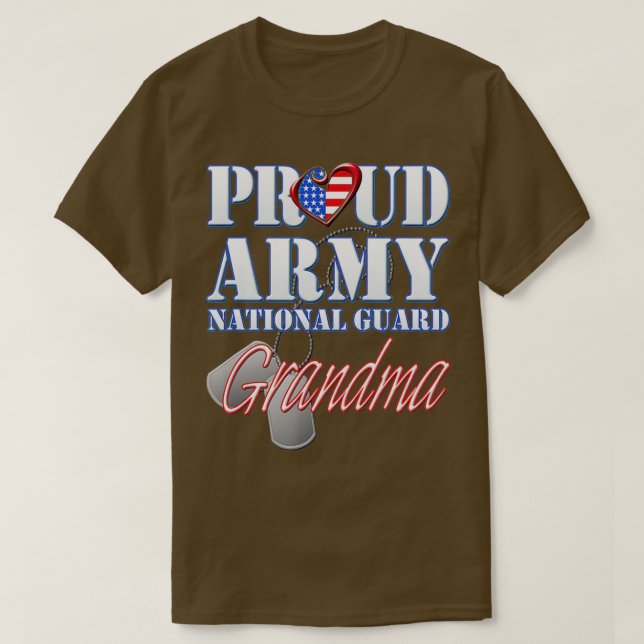 Proud Armys Grandma  Military Pride (64)  T Shirt (Design framsida)
