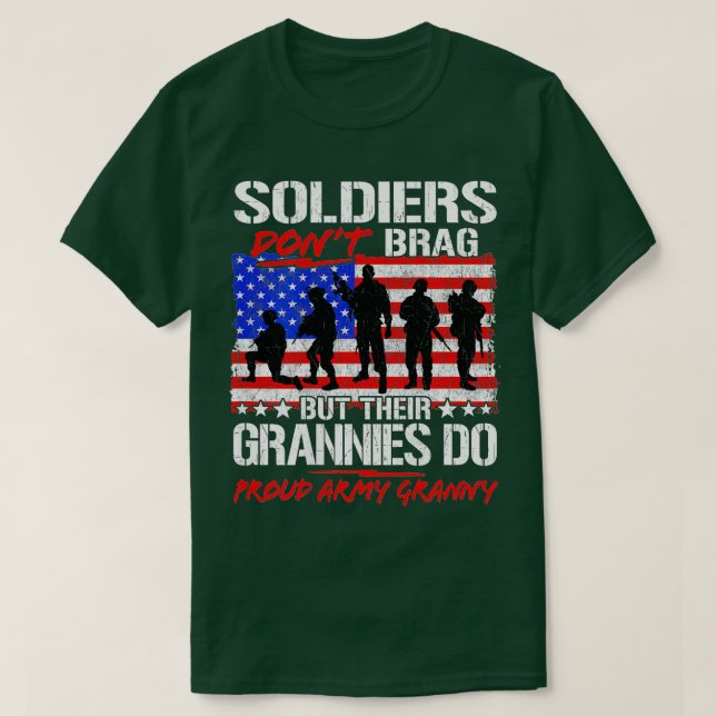 Proud Armys Grandma Military Pride (83) T Shirt (Design framsida)