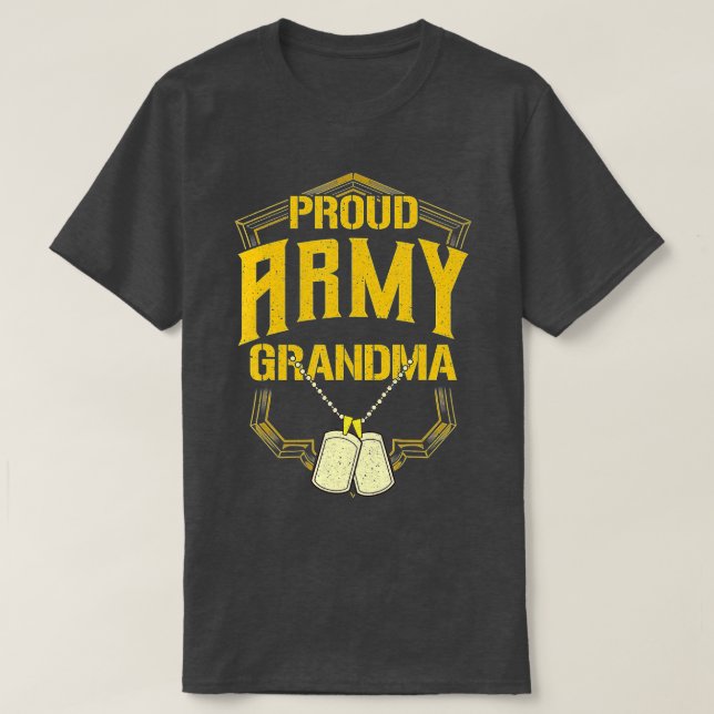 Proud Armys Grandma Military Pride (84) T Shirt (Design framsida)