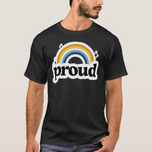 Proud Aroace Aro Ace Pride Flagga Retro Rainbow LG T Shirt