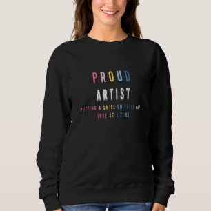 Proud Artist Smilt på Ansikte, ett skämt på T Shirt