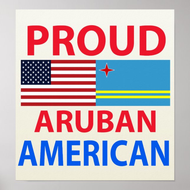 Proud Aruban American Poster (Framsidan)
