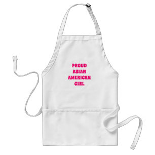 Proud Asian American Girl, vit shock rosa Förkläde