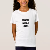 Proud Asian Girl Black, söt modern typografi