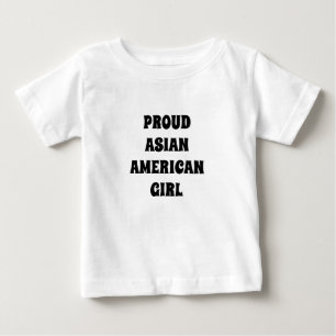 Proud Asian Girl Black white typography T Shirt