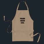 Proud Asian Girl, svartvit Vuxen Apron Förkläde<br><div class="desc">Proud Asian Girl,  svartvit Vuxen Apron</div>