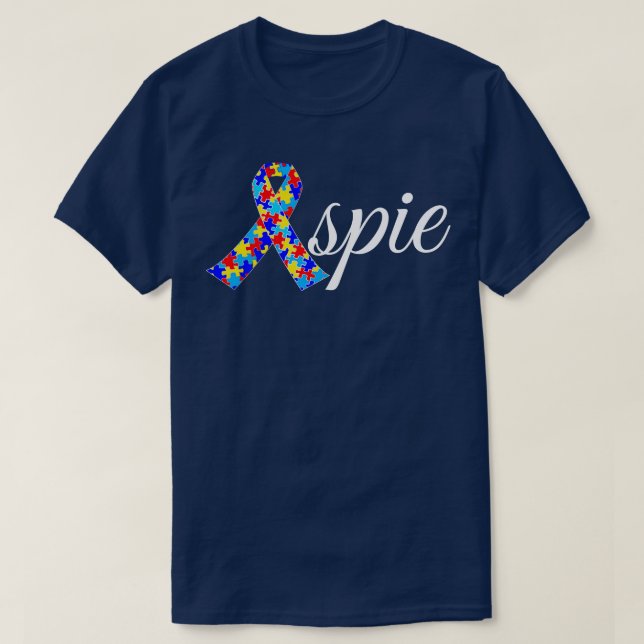 Proud Aspie Asperger Syndrome T Shirt (Design framsida)
