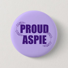 Proud Aspie Söt Lila Asperger Syndrome Knapp