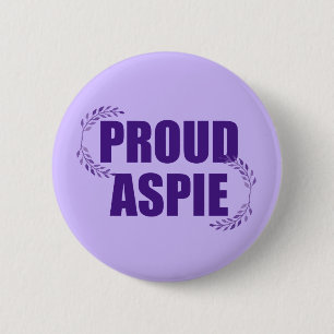 Proud Aspie Söt Lila Asperger Syndrome Knapp
