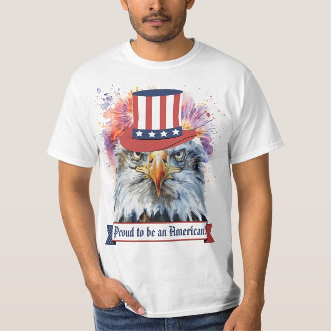 "Proud att vara amerikan!" Manar T Shirt (Framsida)