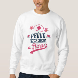 Proud att vara en sjuksköterska lång ärmad tröja