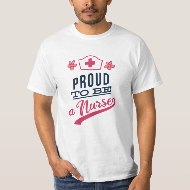 Proud att vara en sjuksköterska t shirt (Framsida)