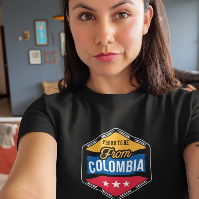 Proud att vara från Colombia T Shirt (Proud to be from Colombia T Shirt)