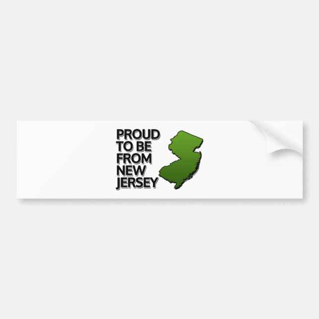 Proud att vara från New jersey Bildekal (Framsidan)