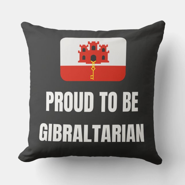 Proud att vara Gibraltar Kudde (Framsida)
