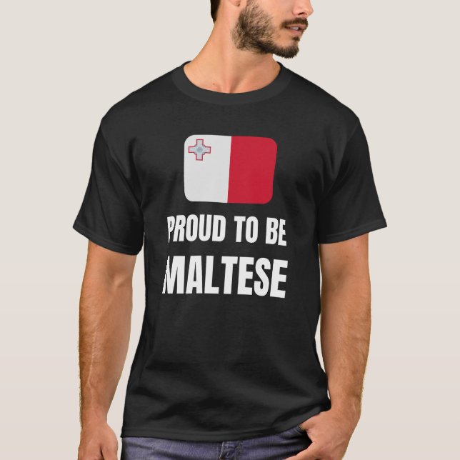 Proud att vara maltesisk t shirt (Framsida)