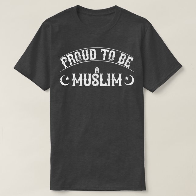 Proud att vara muslim t shirt (Design framsida)