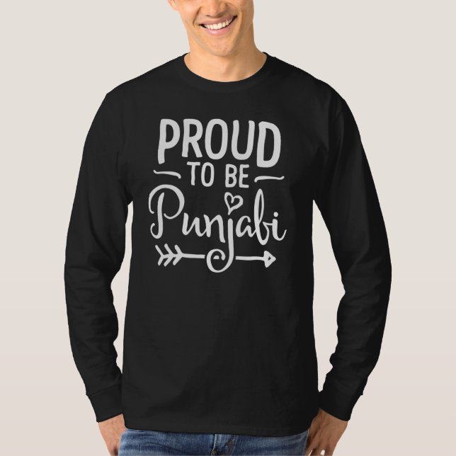 Proud att vara Punjabi Indian Punjab T Shirt (Framsida)