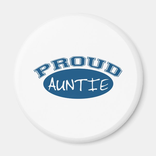 Proud Auntie (blå) Magnet (Framsidan)