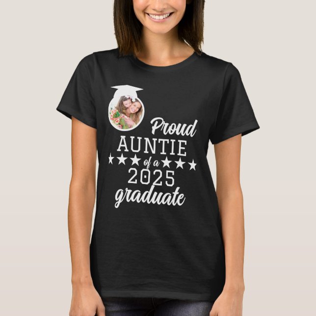 Proud Auntie från 2025 års Student-familj Studente T Shirt (Framsida)