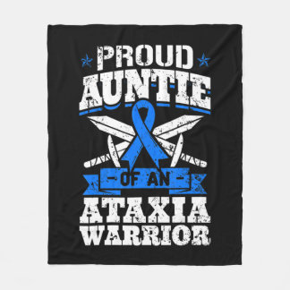 Proud Auntie Of An Ataxia Warrior Awareness Ribbon Fleecefilt