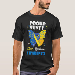 Proud Aunty Down Syndrome Awareness Blue Gult Ri T Shirt
