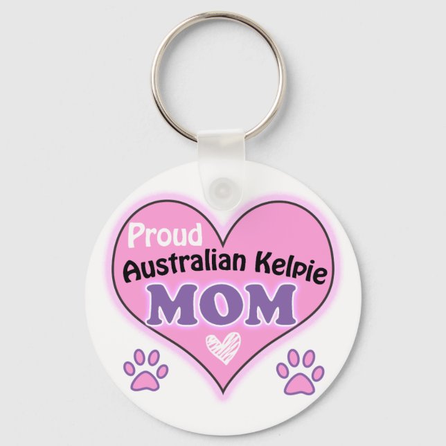 Proud Australian Kelpie Mamma Nyckelring (Framsida)