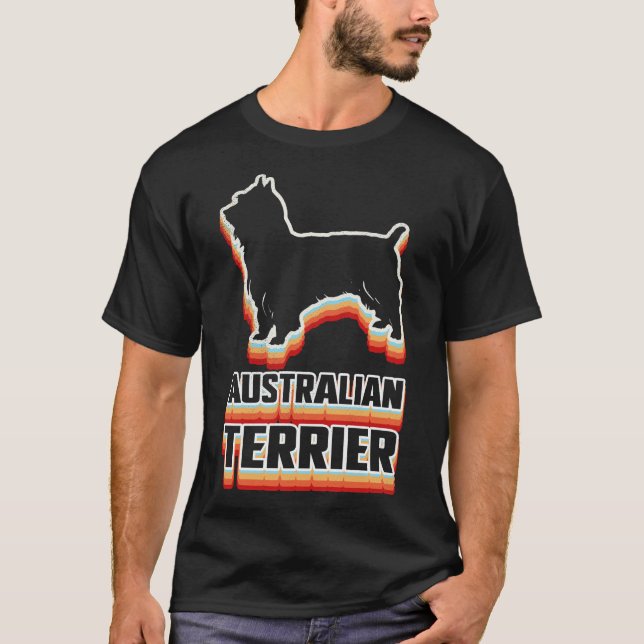 Proud Australian Terrier owner Retro Shirt, Austra T Shirt (Framsida)
