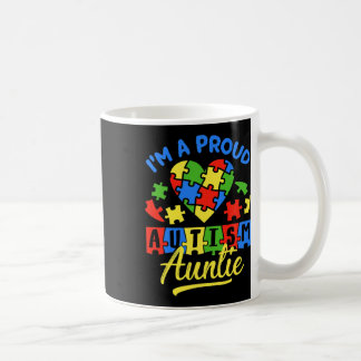 Proud Autism Auntie Awareness Moster Autistic Niec Kaffemugg