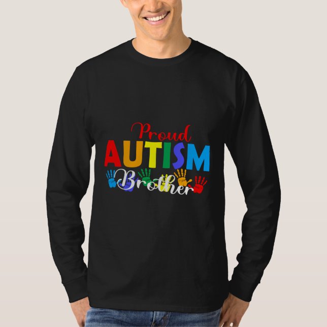 Proud Autism Brother T Shirt (Framsida)