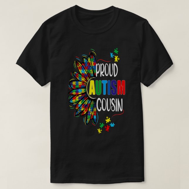 Proud Autism Cousin 1 T Shirt (Design framsida)