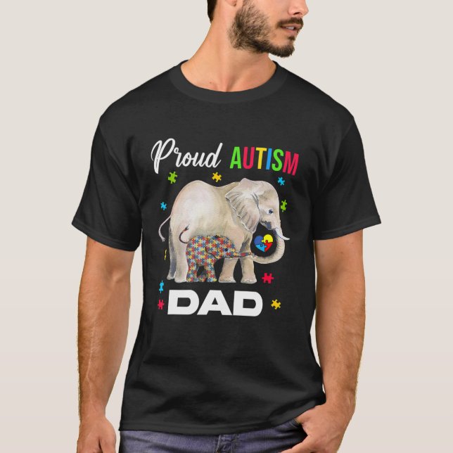 Proud Autism Dad Funny Autism Awareness Daddy For T Shirt (Framsida)
