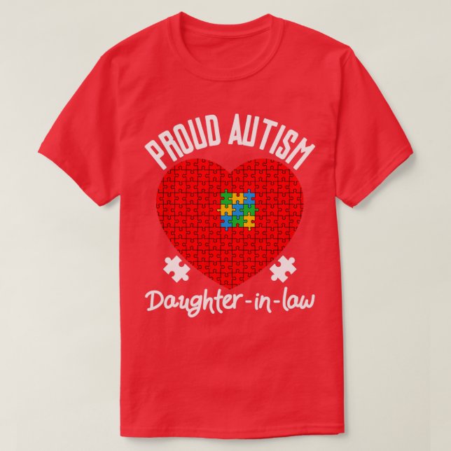 Proud Autism Daughterinlaw Family Matching Outfit T Shirt (Design framsida)