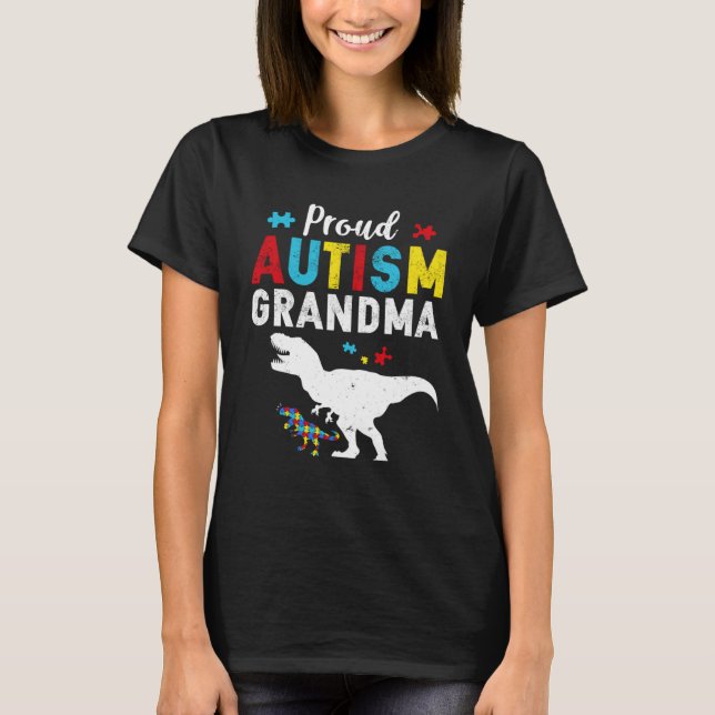 Proud Autism Grandma Family Matching Autism Awaren T Shirt (Framsida)