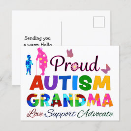 Proud Autism Grandma Vykort