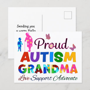 Proud Autism Grandma Vykort