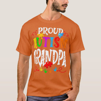 Proud Autism Grandpa Funny Autism Awareness Family T Shirt