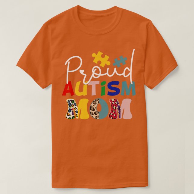 Proud Autism Mamma1 T Shirt (Design framsida)