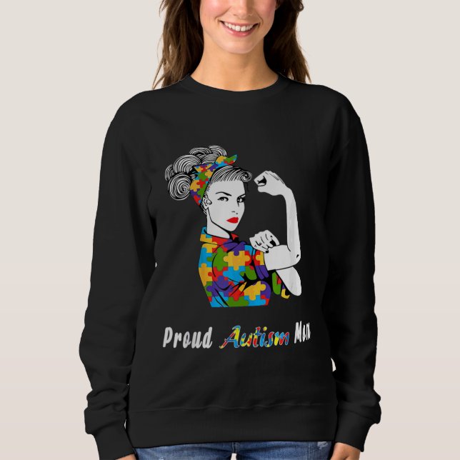 Proud Autism Mamma 75 T Shirt (Framsida)