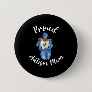 Proud Autism Mamma African American Black Mamma Wo Knapp
