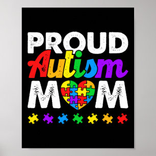 Proud Autism Mamma Autism Awareness Acceptance Fär Poster