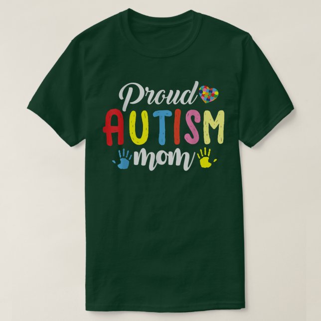 Proud Autism Mamma Autism Puzzle Awareness Aut T Shirt (Design framsida)