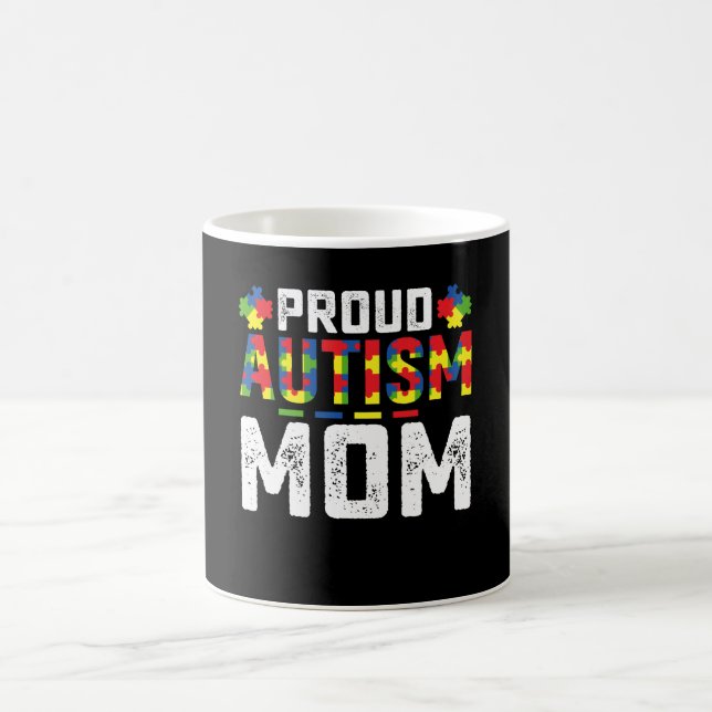 Proud Autism Mamma Awareness Autistic Family Kaffemugg (Center)