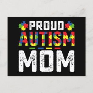 Proud Autism Mamma Awareness Autistic Family Vykort